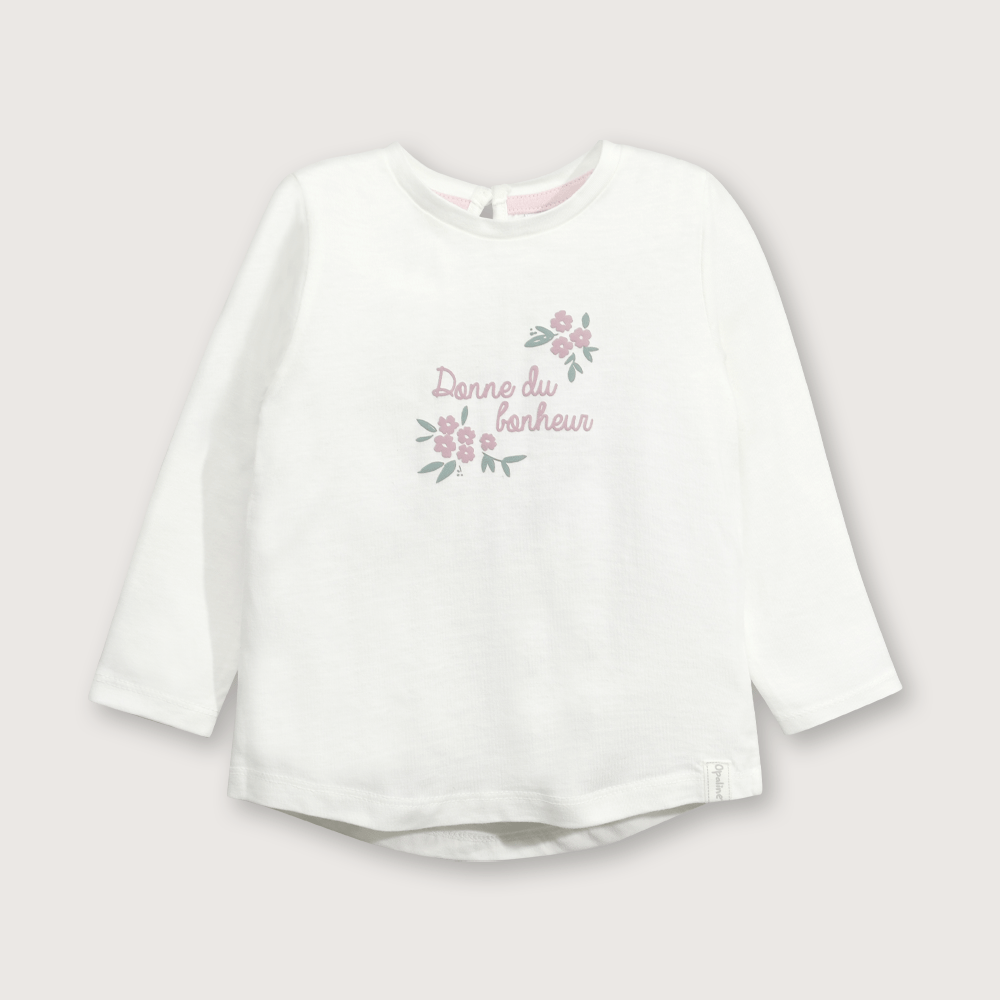 Polera blanca online niña