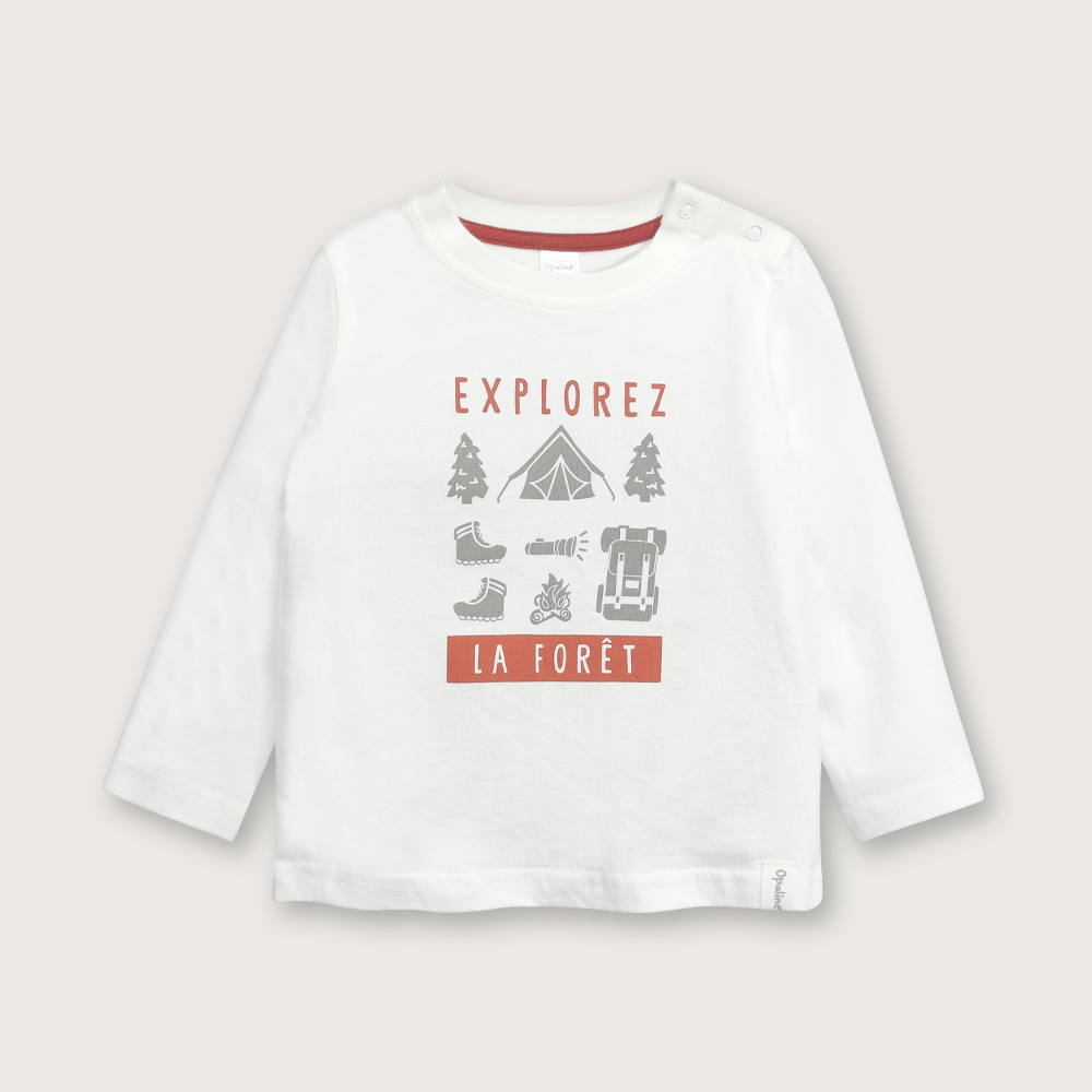 Polera top basica blanca